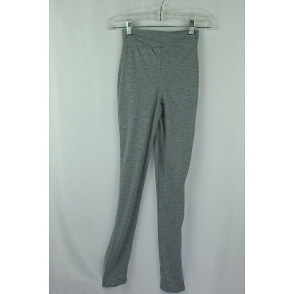 Pretty Little Thing Leggings 2 Gray Womens High Waisted Jersey New - Picture 8 of 11
